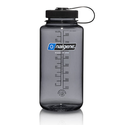 Nalgene - Butelka na wodę 32 oz Wide Mouth Sustain - Otwór 63 mm - 1,1L - Szara - 682021-0333