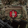 M-Tac - Naszywka Tacmed - PVC - 3D - Czerwona - 51475001