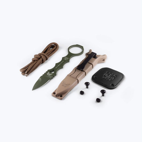Benchmade - Nóż taktyczny Mini SOCP Dagger - Spear Point - 440C - OD Green - 177GN