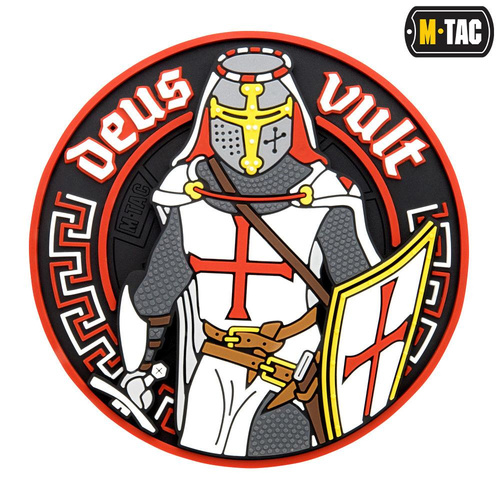 M-Tac - Naszywka Deus Vult - PVC 3D - Biały/Czerwony - 51116000