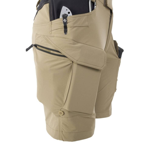 Helikon - Szorty damskie OTS® (Outdoor Tactical Shorts) 8.5" - Czarny / Crimson Sky - SW-OTS-VL-8301A