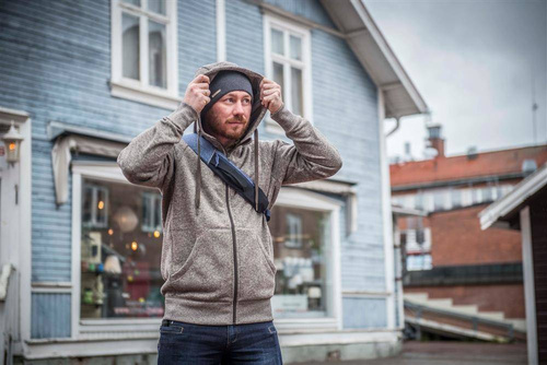 Helikon - Bluza z kapturem Covert Tactical Hoodie - Fullzip - Jasnobrązowy melanż - BL-CHF-SF-M6