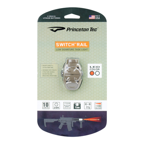 Princeton Tec - Latarka taktyczna Switch Rail - Ultrabright LED - Tan - SR-IRW-TAN