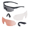Swiss Eye - Okulary ochronne balistyczne Blackhawk Pro z zestawem wizjerów - Czarne oprawki - 40424