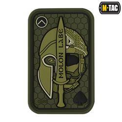 M-Tac - Naszywka Morale Patch - Molon Labe Ace Żakard - Oliwkowy / PVC - 51127001