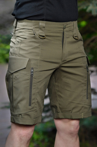 M-Tac - Szorty Conquistador Flex - Rip-Stop - 8 kieszeni - Dark Olive - 20008048