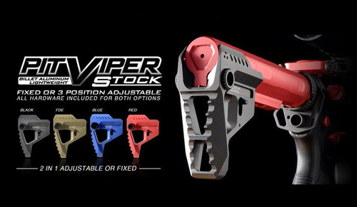 Strike Industries - Kolba Pit Stock - Czerwony - SI-STRIKE-PIT-RED