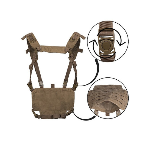 Mil-Tec - Lekka kamizelka Chest Rig - Dark Coyote - 13530419