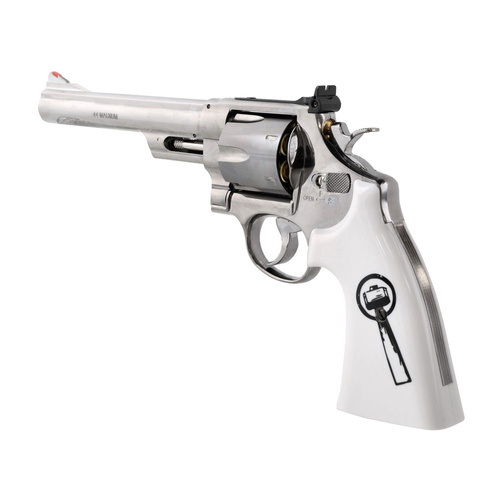 Umarex - Rewolwer wiatrówka CO2 Smith&Wesson 629 Trust Me - 4,5 mm - Srebrny/Biały - 5.8175