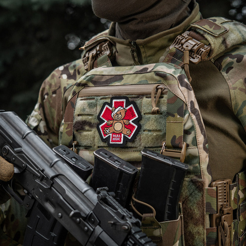 M-Tac - Naszywka Paramedic Miś - Haftowana - Czerwona - 5425