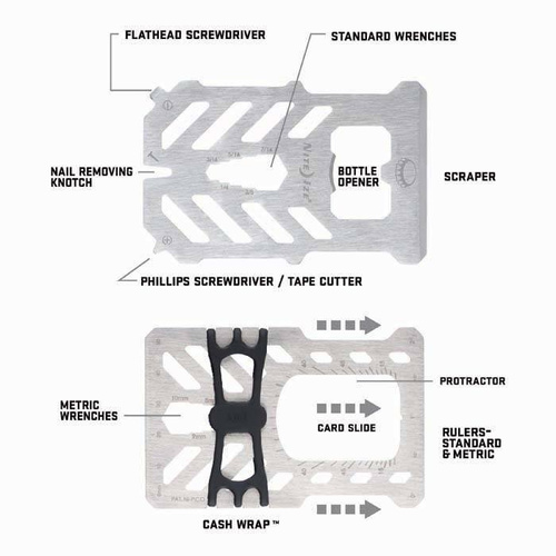 Nite Ize - Karta blokująca skanowanie Financial Tool RFID Blocking Wallet - Czarny - FMTR-01-R7