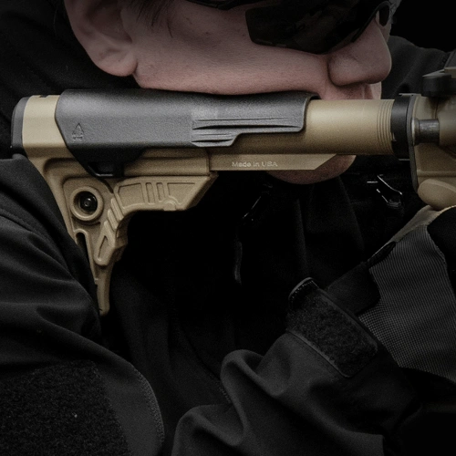 UTG Pro - Kolba Mil-Spec AR15 Ops Ready S4 - Gniazdo QD - Polimer - FDE - RBUS4DMS