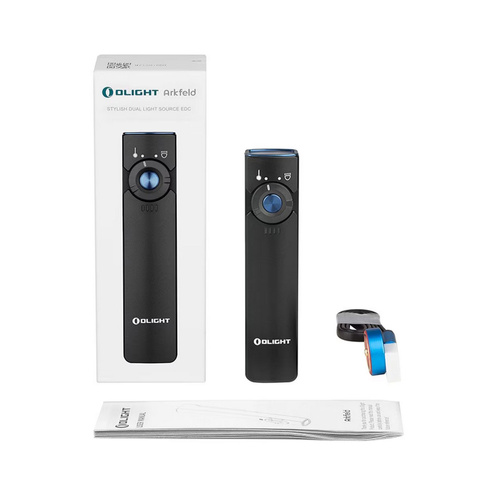 Olight - Latarka taktyczna LED Arkfeld Cool White ze wskaźnikiem laserowym - 1000 lm - Czarna - Arkfeld CW