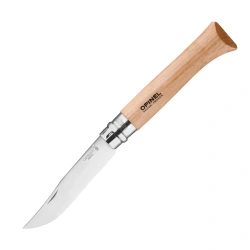 Opinel - Nóż turystyczny Inox Natural No. 12 - Składany - Ząbkowane ostrze - 002441