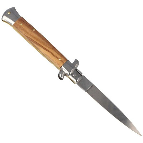 Frank Beltrame - Nóż sprężynowy Bayonet Stiletto - Ciemne drewno oliwne - 23cm - FB 23/94