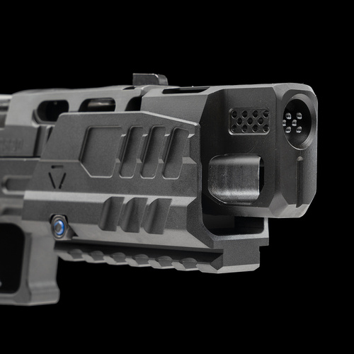 Strike Industries - Osłona wylotowa do pistoletu - SMC Alfa/Bravo - Czarny - SI-SMC-BS-S