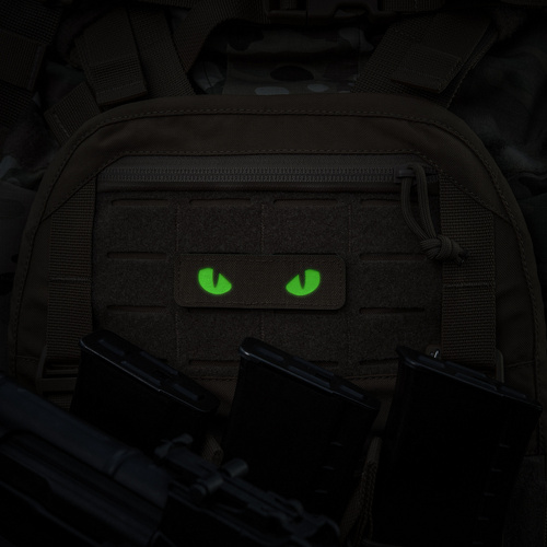M-Tac - Naszywka Cat Eyes - Fluorescencyjna - Wycinana laserowo - Cordura - Brąz - 5832