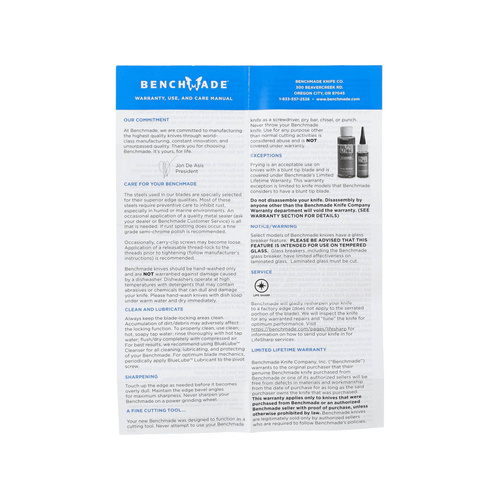 Benchmade - Nóż myśliwski składany 15536GN-01 Taggedout - Elmax - Beżowy - 15536GN-01