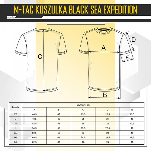 M-Tac - Koszulka męska Black Sea Expedition - Czarna - 80025002