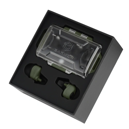 Earmor - Aktywne ochronniki słuchu M23T - NRR 25 dB - Bluetooth 6.0 - Foliage Green - M23T-AI-FG
