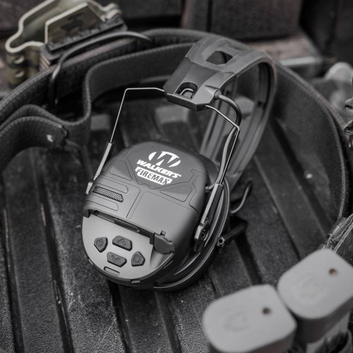 Walker's - Aktywne ochronniki słuchu Firemax - Cyfrowe - 2000 mAh - Czarne - GWP-DFM