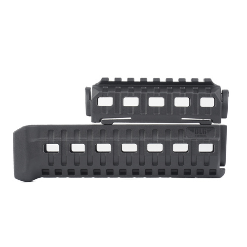 DLG Tactical - Łoże z osłoną rury gazowej do AK-47/AK-74 - Picatinny - M-LOK - Polimer - Czarny - DLG-133-BLK