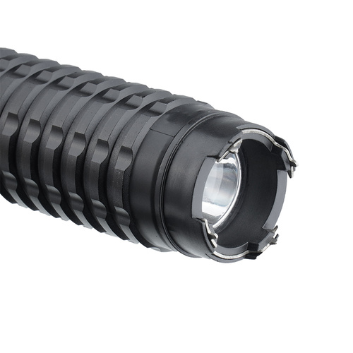 Guard - Paralizator z latarką LED X10 Strobo Baton - Aluminium - Czarny - YC-X10