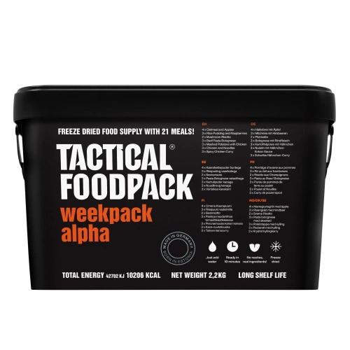 Tactical Foodpack - Zestaw liofilizowanych racji żywnościowych Weekpack Alpha - 10206 kcal - C0001