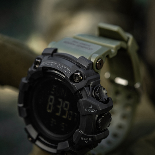 M-Tac - Zegarek taktyczny 2037 - LED - 5 ATM - Zielony - 50007001