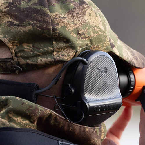 Sordin - Aktywne ochronniki słuchu Supreme X2 - Pałąk nakarkowy - Żelowe poduszki - Zielone - 301006-20G