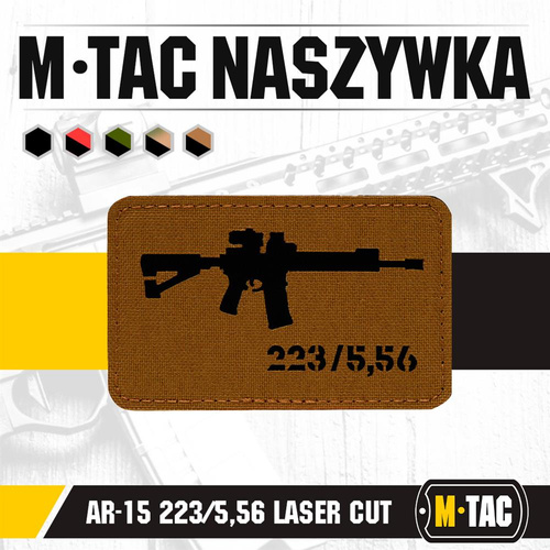 M-Tac - Naszywka AR-15 223/5,56 Laser Cut - Coyote/Czarny - 51111502