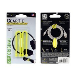 Nite Ize - Elastyczny trok Gear Tie 6'' - 2 sztuki - Neon Yellow - GT6-2PK-33