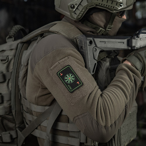 M-Tac - Naszywka Mapa Hełm Grozy - Haft - Czarny/Oliwkowy - 51392201