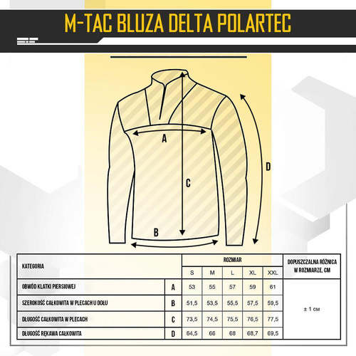 M-Tac - Polar wojskowy Kardigan Delta Polartec Raglan - Army Olive - 70022062 