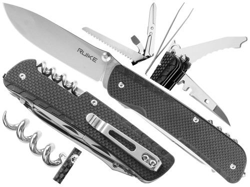 Ruike - Wielofunkcyjny Scyzoryk  LD42-B - 17 narzędzi - Czarny - 340-018