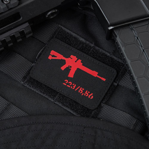 M-Tac - Naszywka AR-15 223/5,56 Laser Cut - Czarny/Czerwony - 51111233
