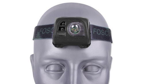 FOSCO - Latarka czołowa Tactical Headlamp - 140 lumenów - Czarny - 369331-BK
