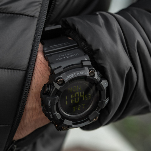 M-Tac - Zegarek taktyczny 2037 - LED - 5 ATM - Czarny - 50007002