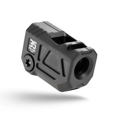 Strike Industries - Kompensator do pistoletu 9 mm Micro Threaded Comp Quad V - 1/2"-28 - Czarny - SI-MC-QUAD-V