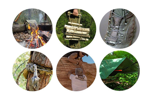 EDCX - Bransoleta surwiwalowa "Fish" - Czarny - 2179