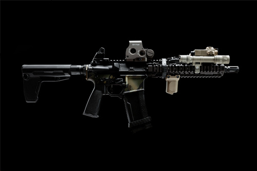 Strike Industries - Chwyt Picatinny Angled Vertical Grip - Short - FDE - SI-AR-CMAG-RAIL-S-FDE