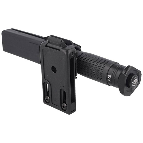 ESP - Hartowana pałka teleskopowa z kaburą i pierścieniem - 20'' - Rękojeść ergonomiczna - Easy Lock - ExBTT-20HE BLK BH-55-A