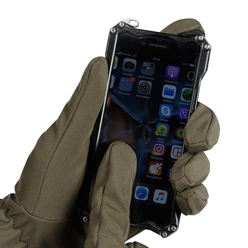 M-Tac - Rękawice Zimowe Softshell - Oliwkowe - 90010001