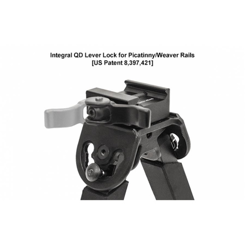 UTG - Dwójnóg Rubber Armored Full Metal z montażem Picatinny QD - 6.0"- 8.5" - Czarny - TL-BP20Q-A
