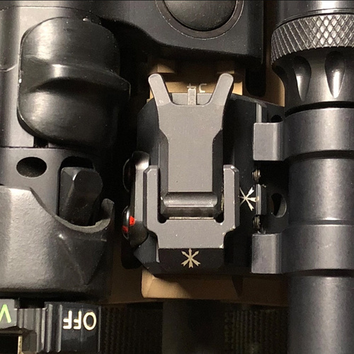 Unity Tactical - Składana muszka celownicza Fusion Backup Iron Sight - Czarny - FUS-S1B