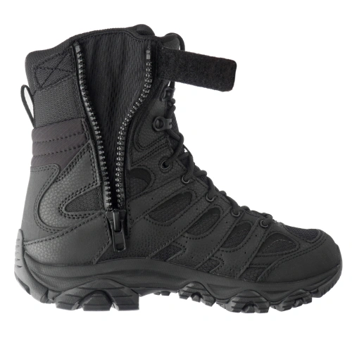 Buty wojskowe Merrell Moab 3 8" Tactical Zip Waterproof - Vibram TC5+ - Czarne - J003907