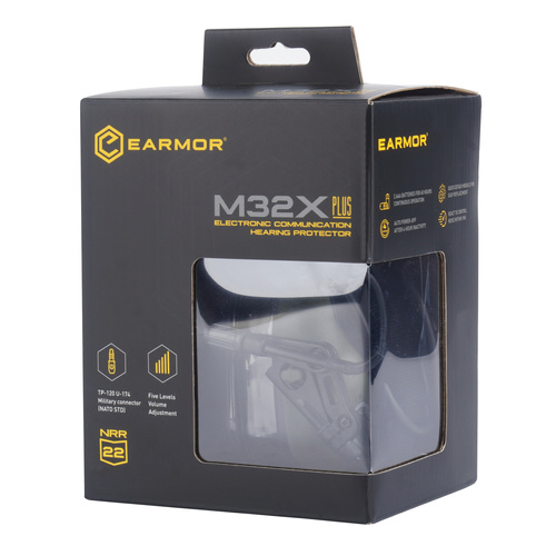 Earmor - Aktywne ochronniki słuchu M32X-MOD4 - Foliage Green - M32X-FG(PLUS)