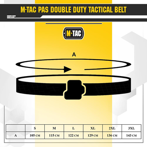 M-Tac - Pas Double Duty Tactical Belt - Coyote  - 10063005