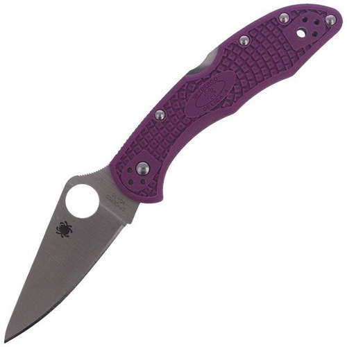 Spyderco - Nóż składany Delica® 4 FRN Flat Ground Purple - Fioletowy - C11FPPR