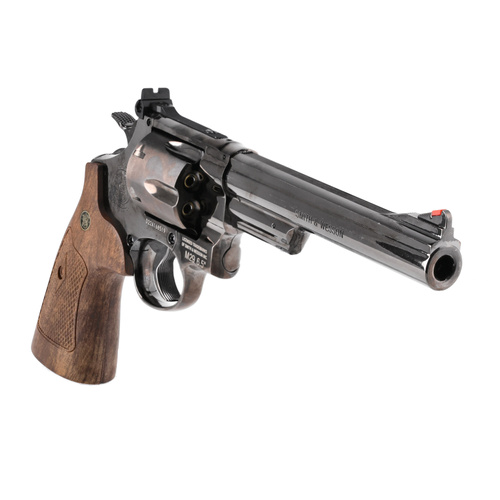 Umarex - Rewolwer wiatrówka Smith&Wesson M29 6,5" - 4,5 mm BB - Kabura ze skóry ekologicznej - 5.8384 + 3.1613